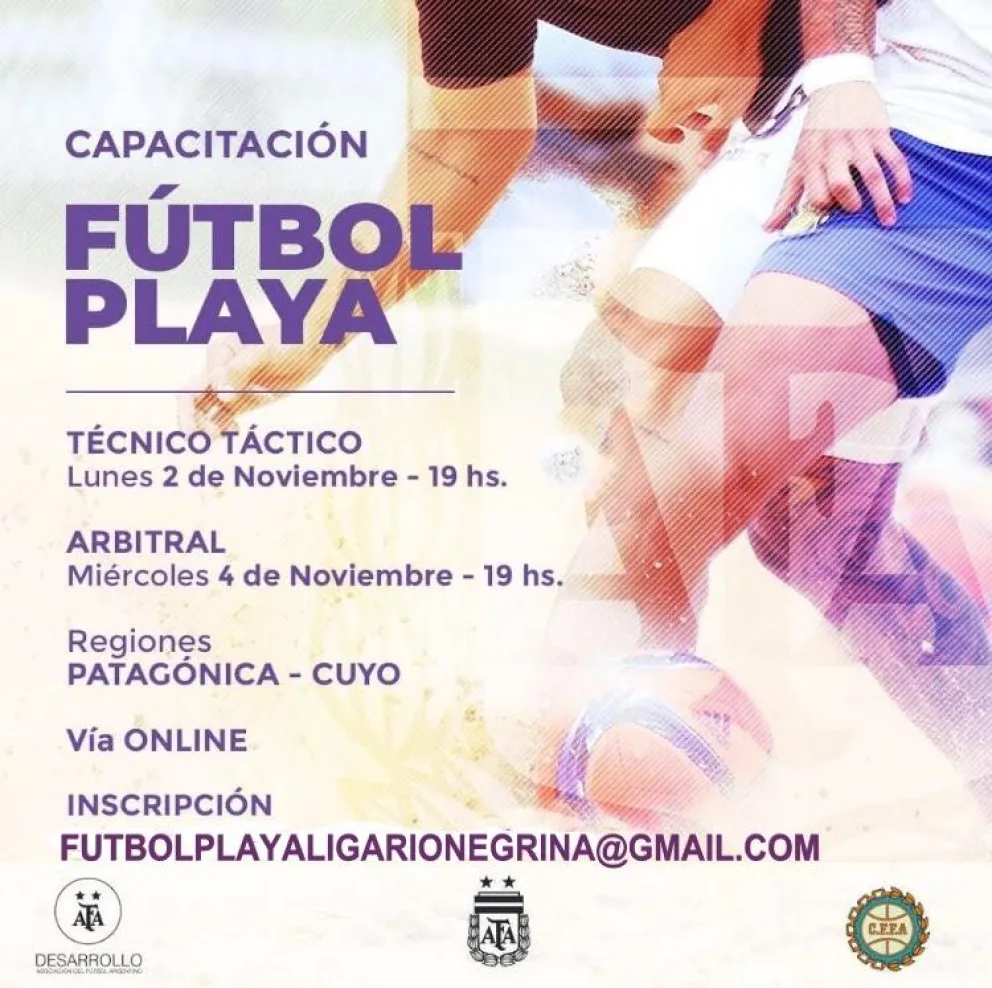 Capacitación abierta con el cuerpo técnico de la selección de fútbol playa