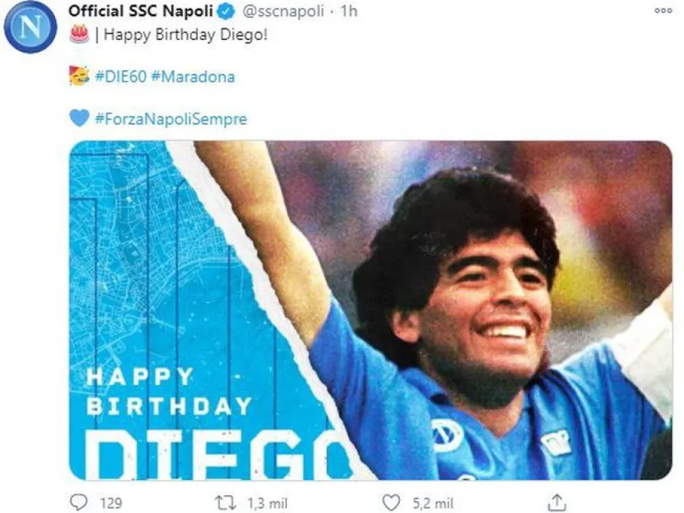 El especial primer saludo de cumpleaños que recibió Diego