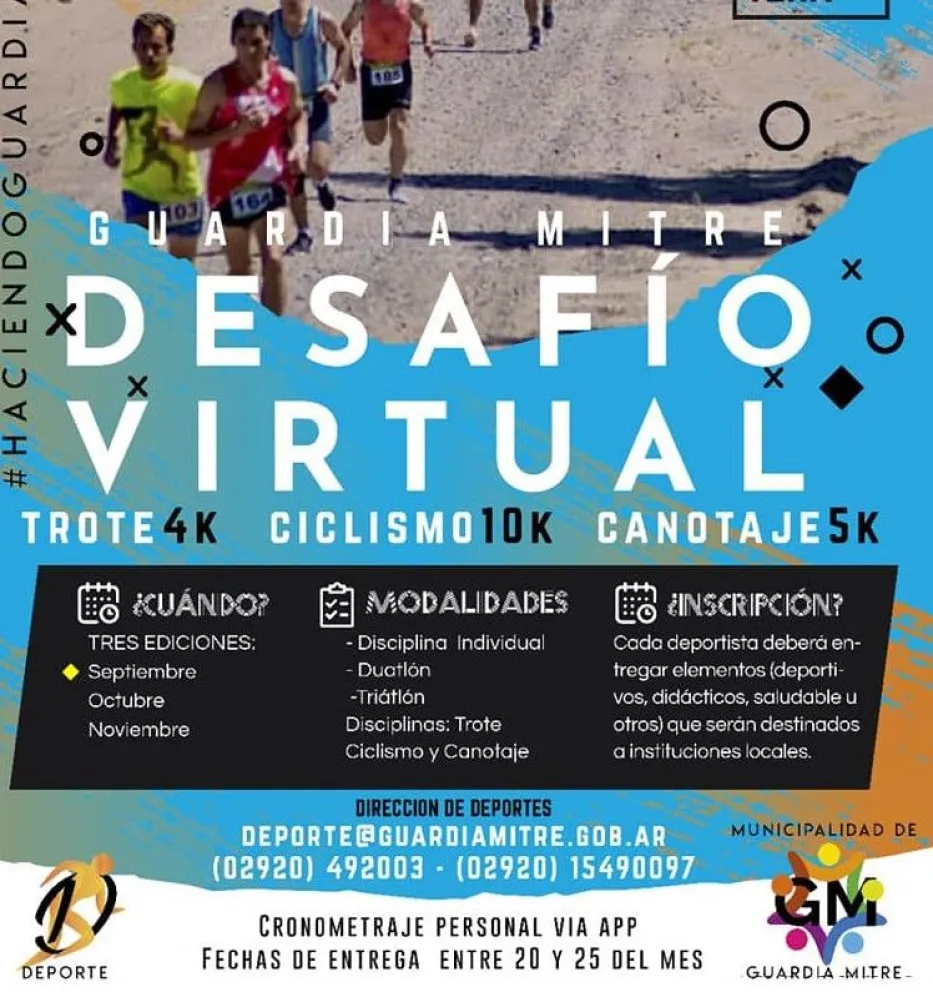 Última fecha del desafío virtual de atletismo de Guardia Mitre