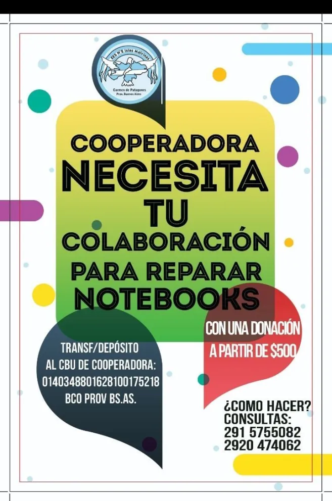 Reparan notebooks para entregar a los alumnos que las necesiten