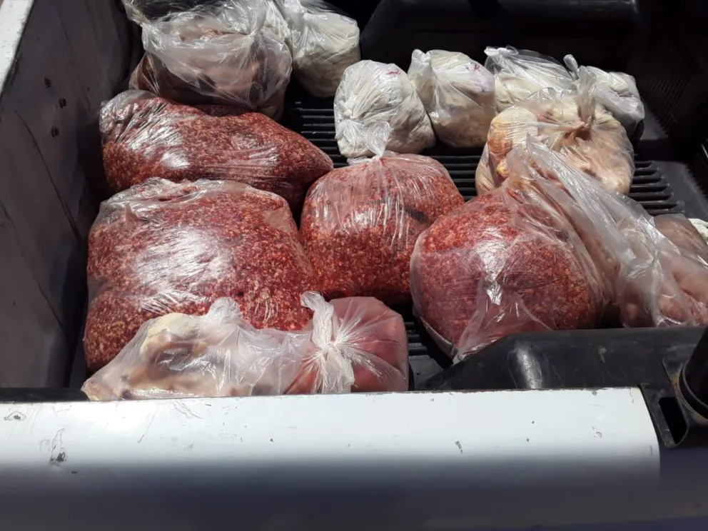 Secuestraron 100 kilos de carne transportada de forma irregular