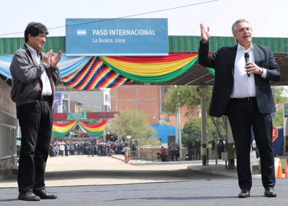 La Quiaca: Alberto Fernández despidió a Evo Morales