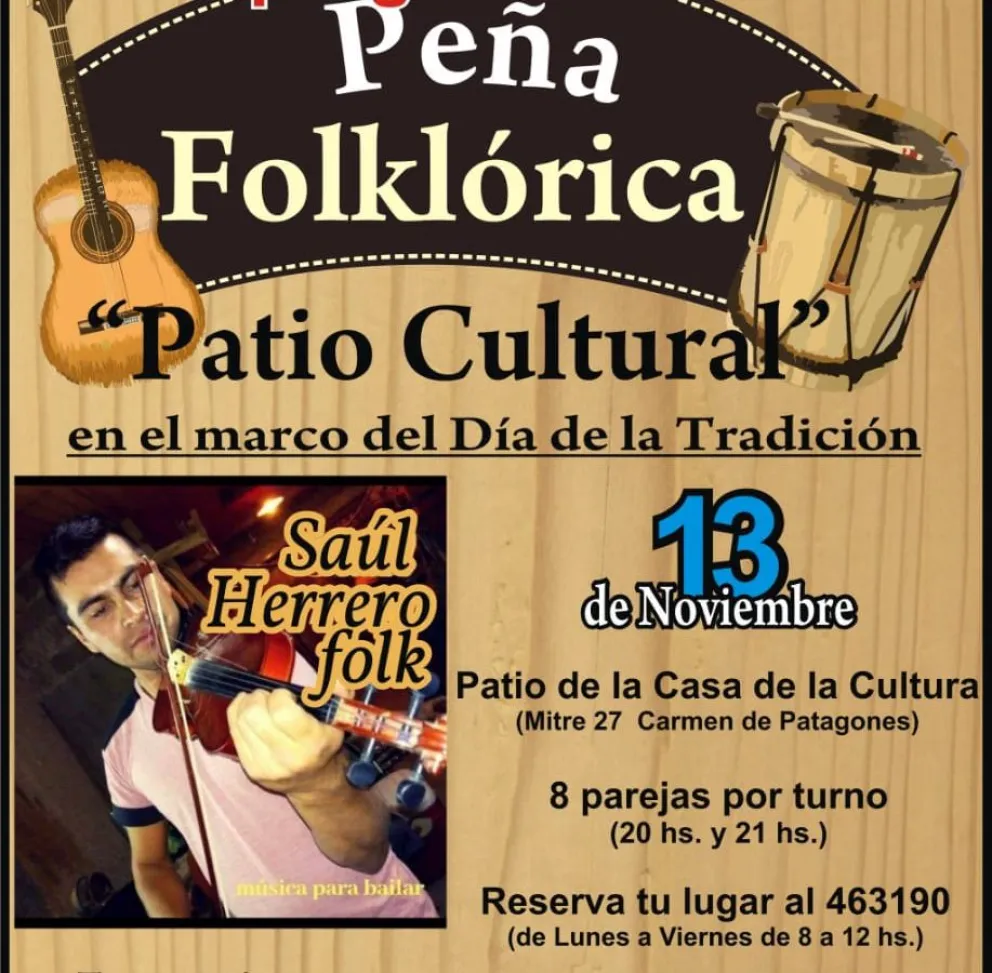Día de la Tradición: Peña folklórica presencial en Patagones