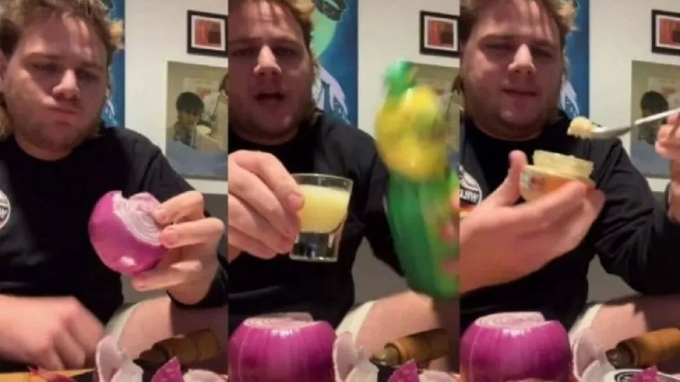 Se filmó comiendo ajo, cebolla y limón para demostrar los síntomas del coronavirus