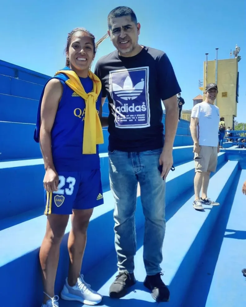 El mejor regalo de cumpleaños: la rionegrina Miriam Mayorga conoció a Riquelme