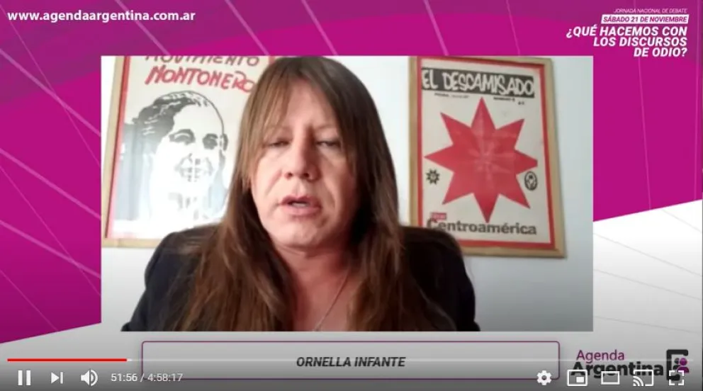 Polémica: Ornella Infante habló de "discursos de odio" y reivindicó a Montoneros