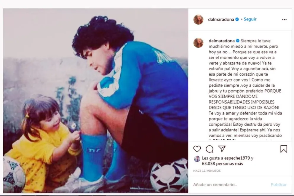 De Dalma para Diego Maradona: "Te voy a amar para siempre"