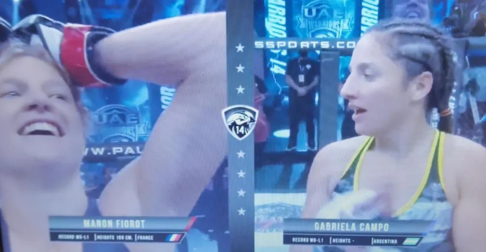 UAE Warriors de MMA: la rionegrina Gabriela Campo no pudo con la francesa Fiorot