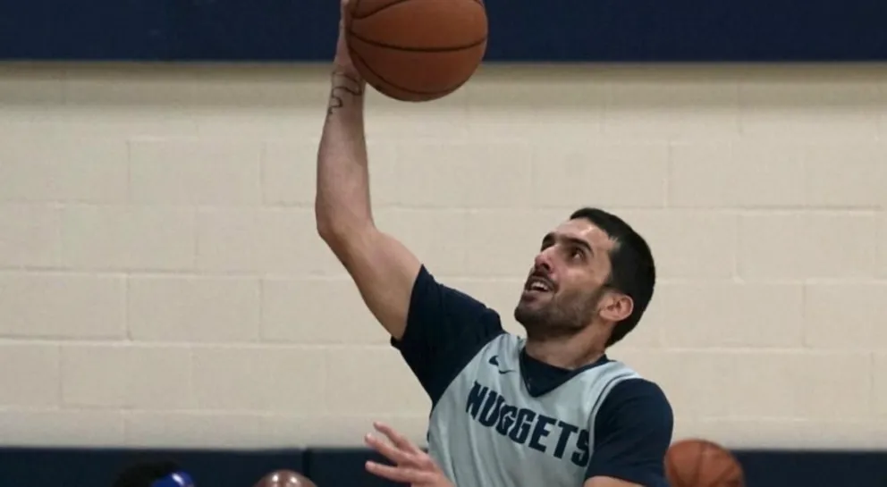 Campazzo realizó su primer entrenamiento con los Nuggets de Denver