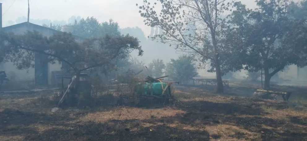 El incendio de pastos es por momentos incontrolable