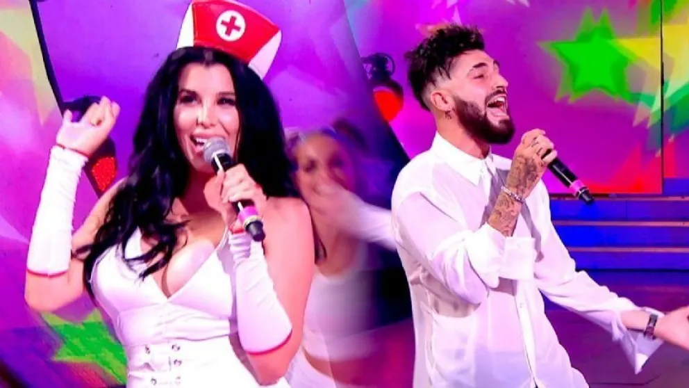 El escote le jugó una mala pasada a Charlotte Caniggia en el Cantando