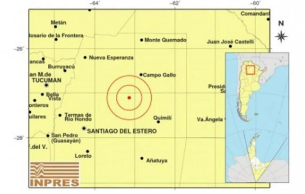 Santiago del Estero fue sacudido por un sismo de 4,9 grados