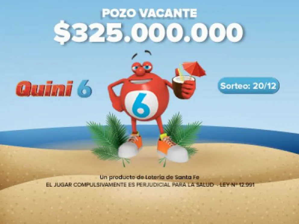 El pozo del Quini 6 sigue creciendo y quedó en 325 millones de pesos