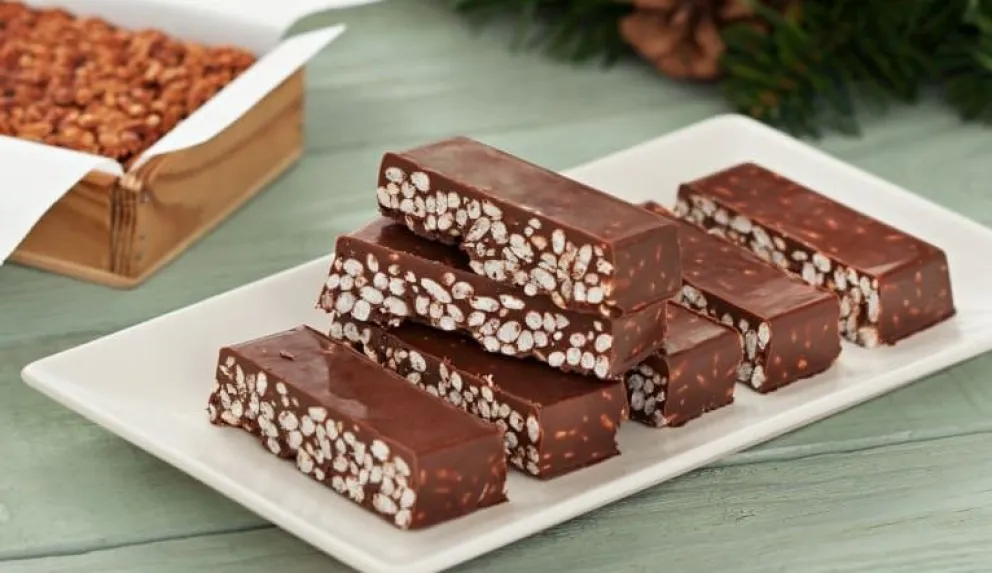 Cómo hacer turrón de chocolate con arroz inflado