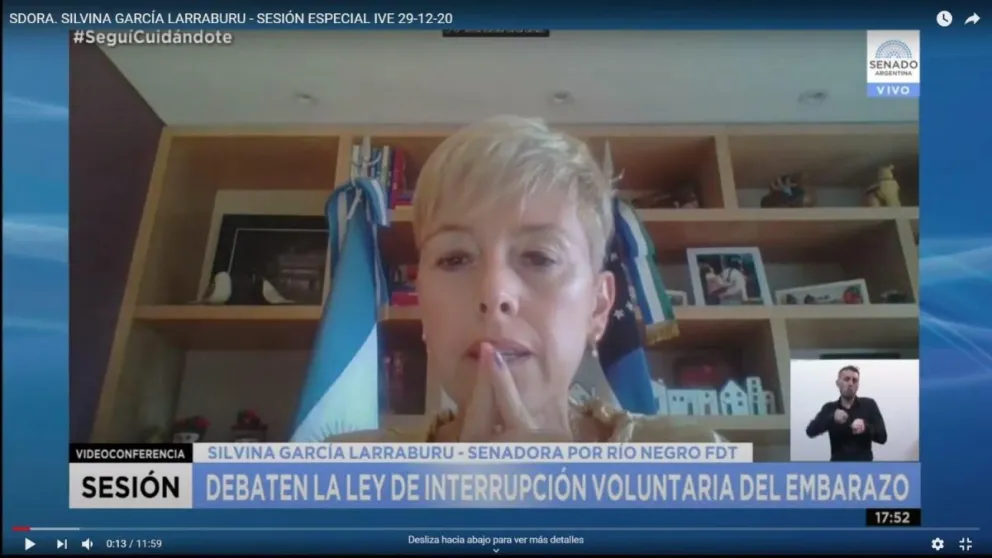 García Larraburu, tras cambiar de postura sobre el aborto: “mi voto es deconstruido”