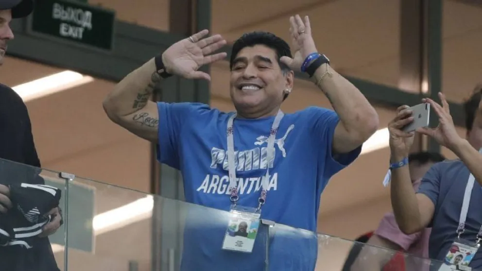 Una nueva "aparición celestial" de Maradona se volvió viral