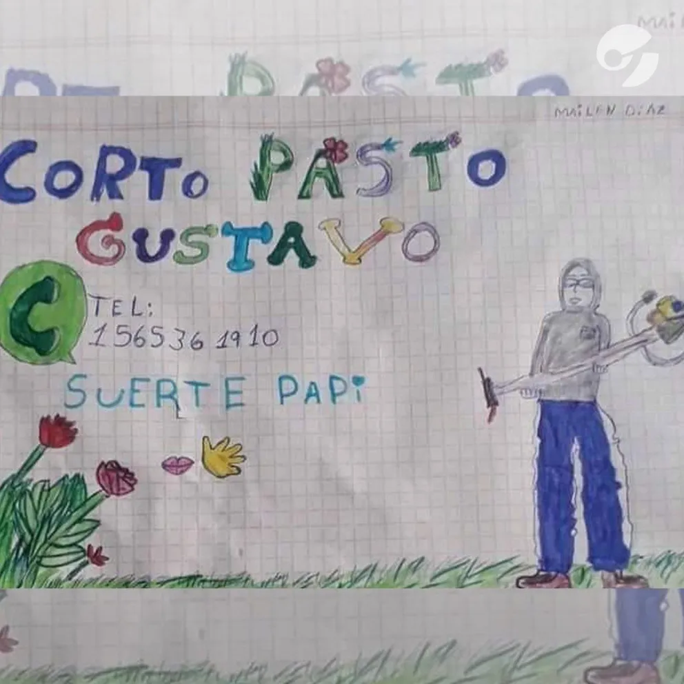 Una nena le hizo un tierno dibujo a su papá y lo ayudó a conseguir trabajo