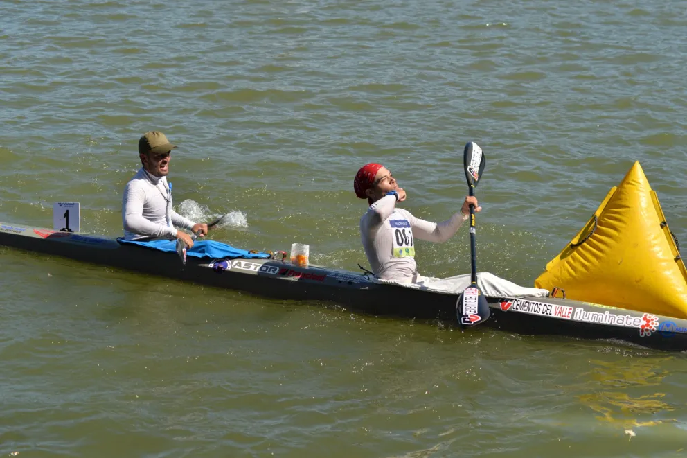 "Salí a remar por mi viejo, este es el regalo para él", dijo Damián Pinta