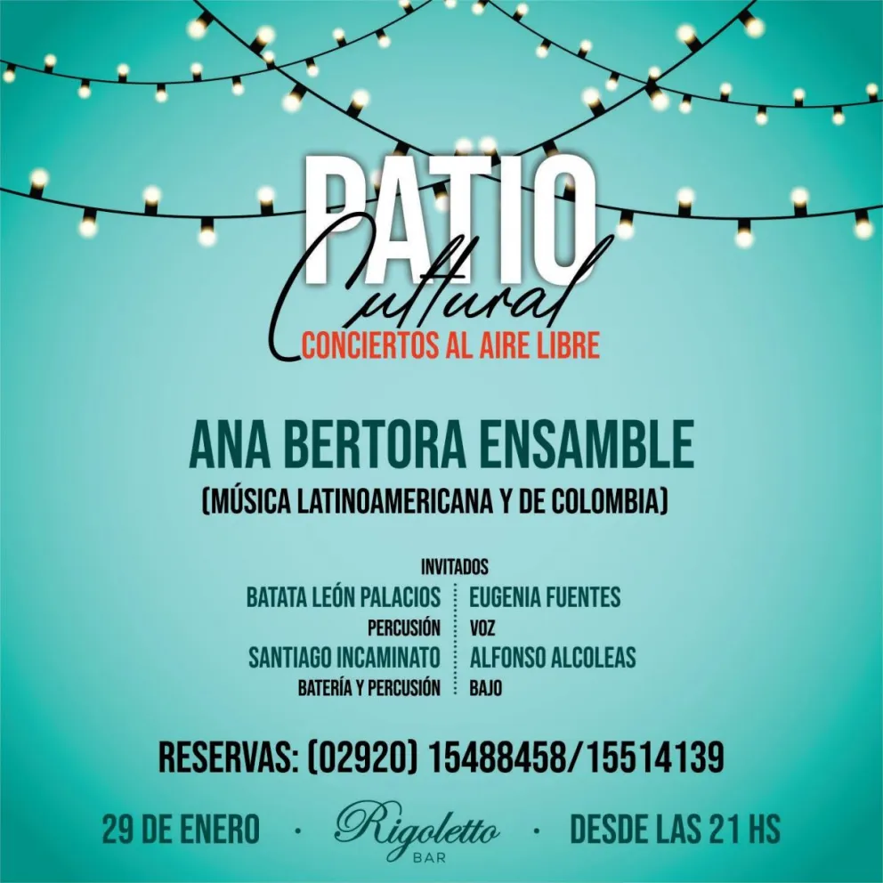 Anteúltima fecha  del Patio Cultural en Rigoletto