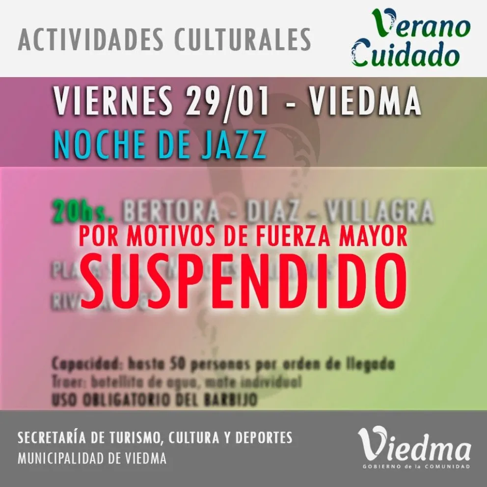 Se suspendió la noche de jazz
