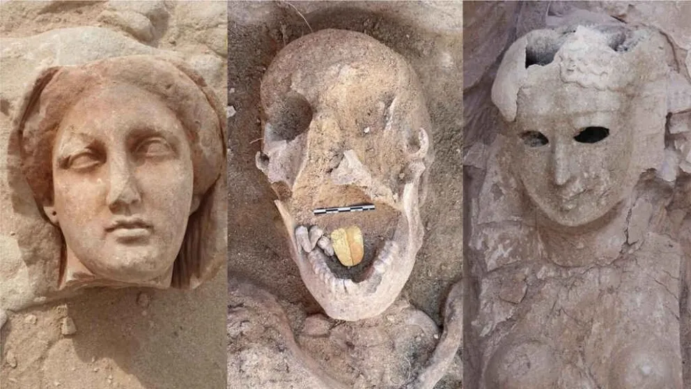 Descubren una momia con una lengua de oro en Egipto