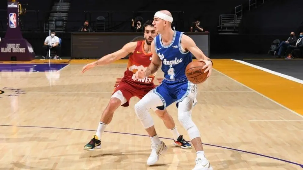 Se lesionó Facundo Campazzo: jugó dos minutos y Denver cayó ante Lakers