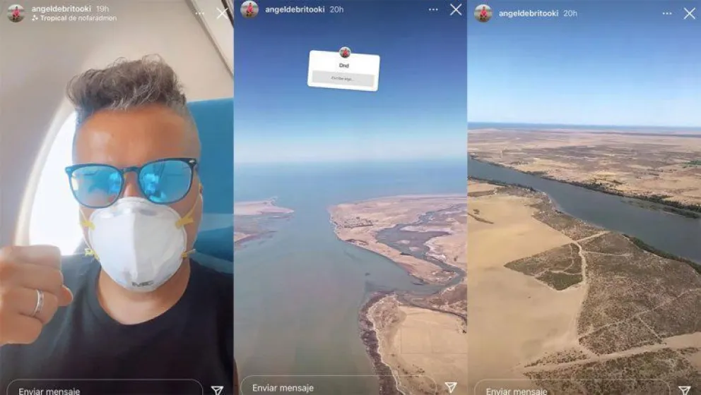 Ángel de Brito aterrizó en Viedma y se fue a descansar a Las Grutas
