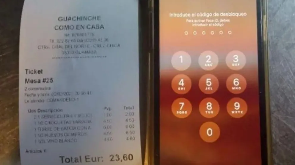Increíble: huyó del restaurante para no pagar y se olvidó un iPhone X