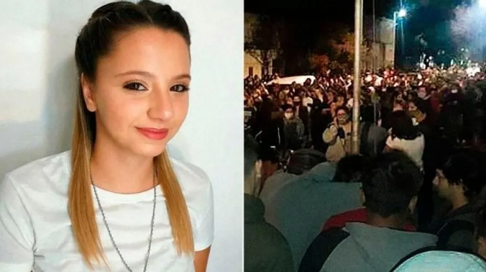 Violenta represión policial ante la protesta por el femicidio de Úrsula Bahillo