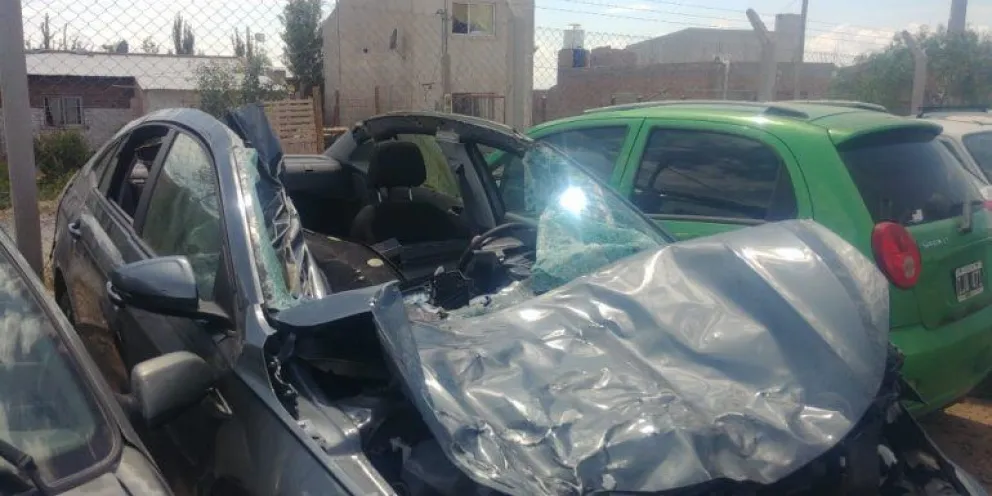 Chocó contra dos caballos en la Ruta 22 y se salvó de milagro