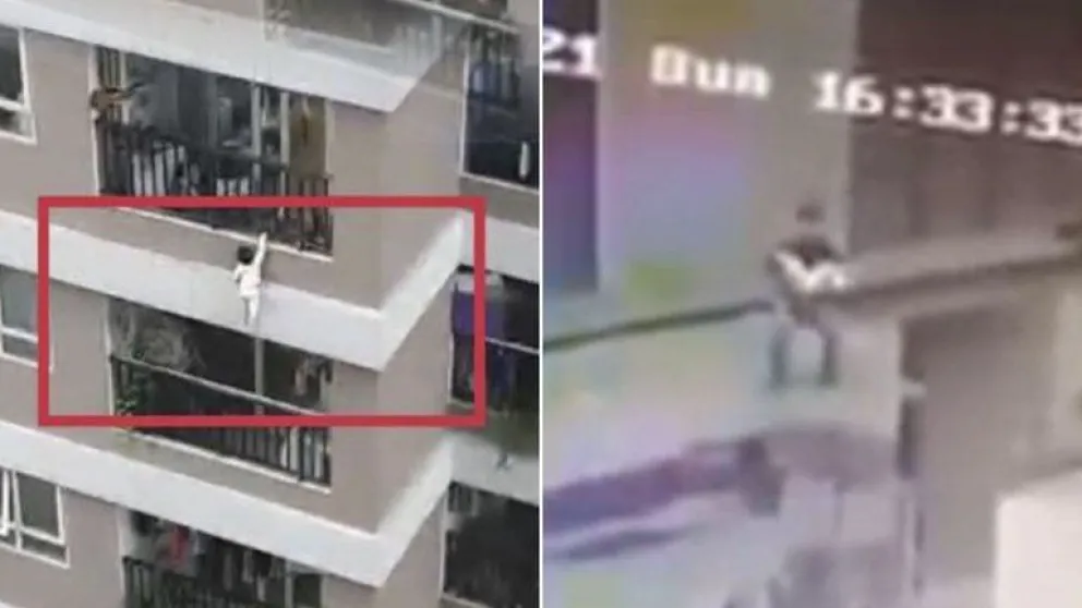 Un repartidor salvó la vida de una bebé que cayó de un piso 12