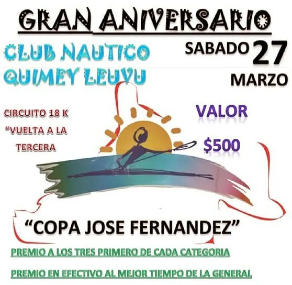 El Náutico Quimey Leuvu celebra su aniversario con una regata