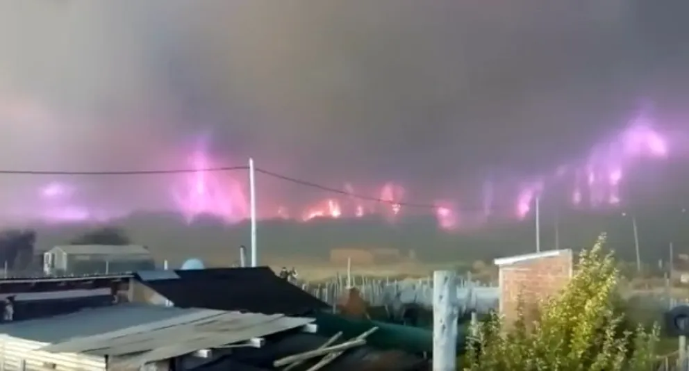 Desesperantes videos: Cara a cara con el fuego en la comarca andina