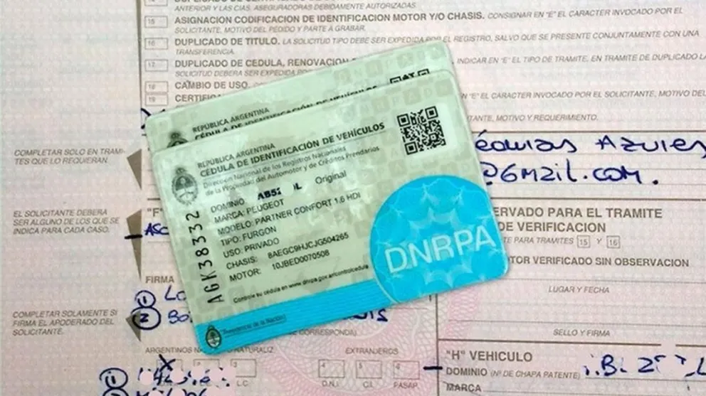 Automotores y Motos: las cédulas "verdes" tendrán solo un año de vigencia