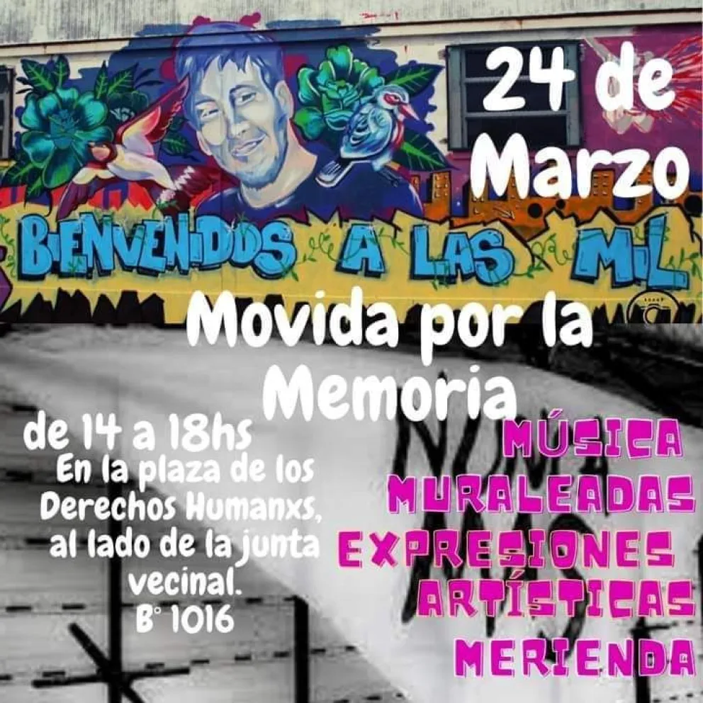 Las 1016 tendrá una jornada de arte, a 45 años del último golpe genocida