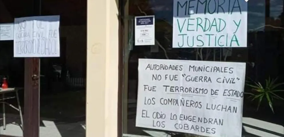 La Municipalidad de Chimpay trató al último Golpe como una "guerra civil"