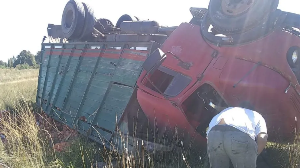 El conductor ileso y la cebolla recuperada en su totalidad