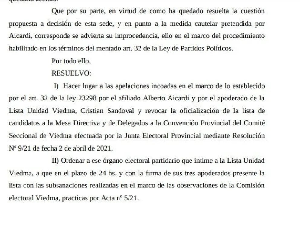 “Revés para el concejal Sánchez”, aseguran desde la agrupación Raúl Alfonsin
