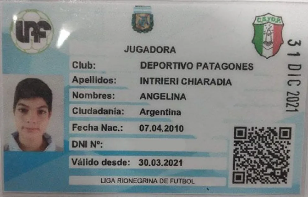 Liga Rionegrina: Deportivo Patagones fue el primer club en fichar a una niña