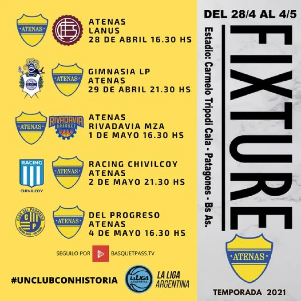 Atenas será sede por primera vez en la temporada