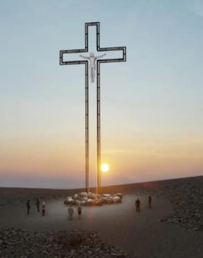 Los Menucos tendrá la escultura de una cruz de 30 metros, única en el país