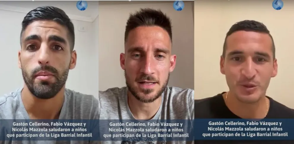 Jugadores profesionales saludaron a niños de la Liga Barrial