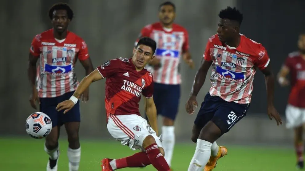 Libertadores: empate agónico de River en Barranquilla, en un clima hostil