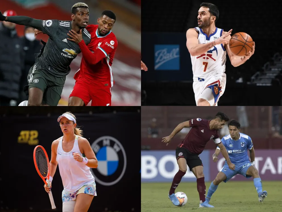 Agenda deportiva: NBA con Campazzo, Premier League, Sudamericana y ATP de Roma