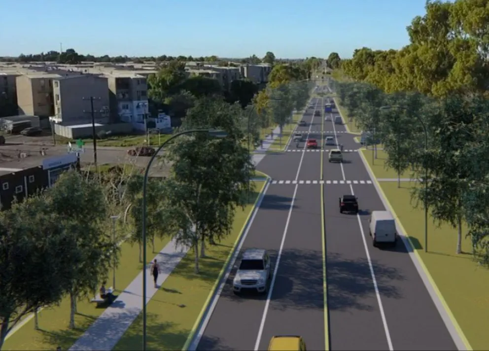 Primer paso para la realización de la doble vía en la avenida Perón