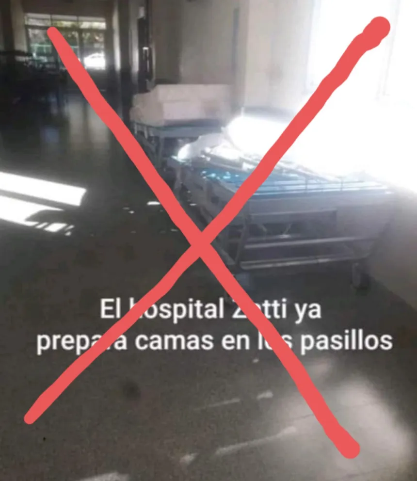Desmienten que el Hospital Zatti tenga pacientes en los pasillos