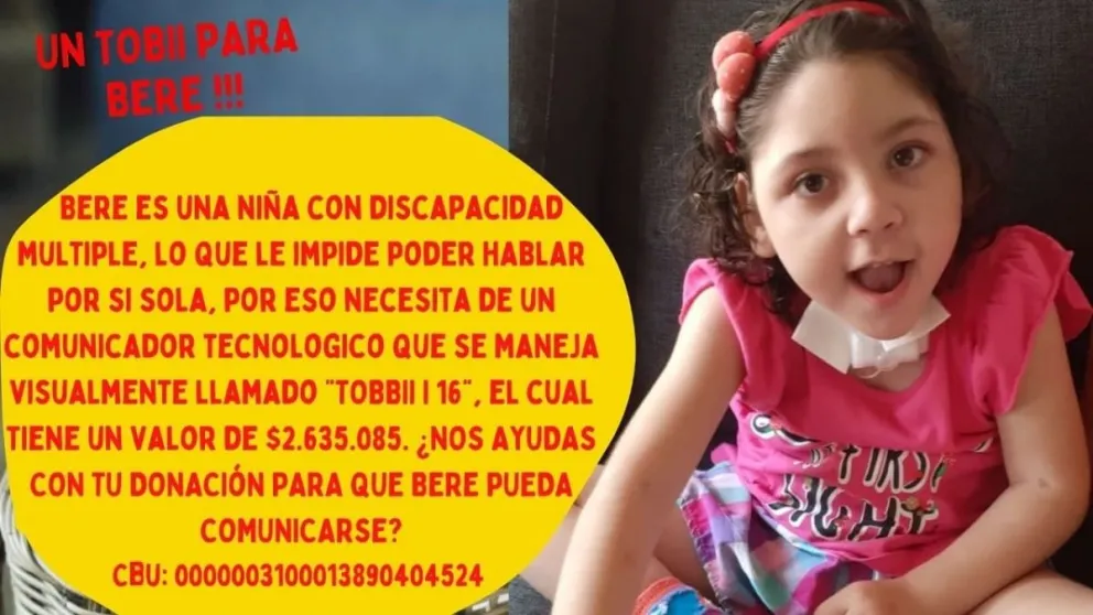 Berenice, una niña de 5 años, pide ayuda a la comunidad