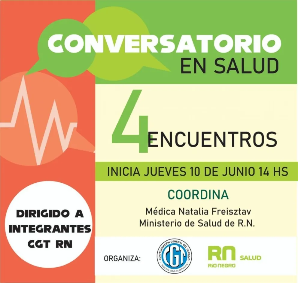 Conversatorio sobre Salud, lo organizan CGT y el Ministerio de Salud provincial