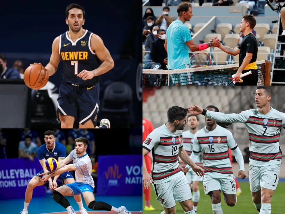 Agenda deportiva: nueva función de Campazzo, juega CR7 y Schwartzman vs Nadal
