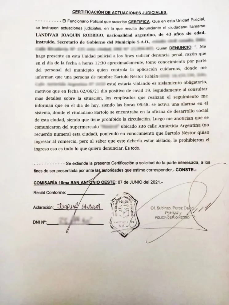 Denuncian y escrachan a un ciudadano que deambulaba por las calles con covid